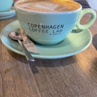 Cappuccino with oat milk at Copenhagen Coffee Lab - Piedade in Lisbon