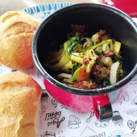 "ratatouille" pan at Emporio Canela in Canela