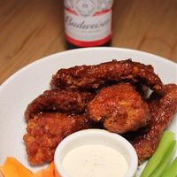 Beer & Wings campaign they are running with Budweiser, great prices and tasty as heck! at The Gradient in Brooklyn