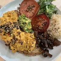 Big vegan breakfast   at Home Vegan Bar in Docklands