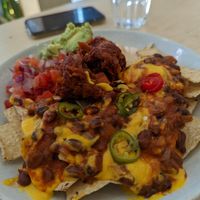 Cheesy Nacho's at Home Vegan Bar in Docklands