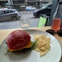Mushroom burger!  at Home Vegan Bar in Docklands