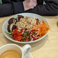 The falafel bowl was so tasty at Home Vegan Bar in Docklands