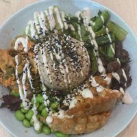 Dumpling bowl  at Home Vegan Bar in Docklands
