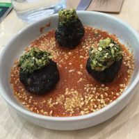 Mushroom and walnut meatballs, these were amazing! at Home Vegan Bar in Docklands