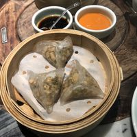 Wild mushroom black truffle sauce dumplings  at Pure Veggie House 心齋 - Xīn Zhāi in Kowloon