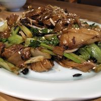 Flat noodles with veg at Pure Veggie House 心齋 - Xīn Zhāi in Kowloon