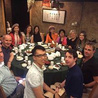 Dinner with friends from all over the world. at Pure Veggie House 心齋 - Xīn Zhāi in Kowloon