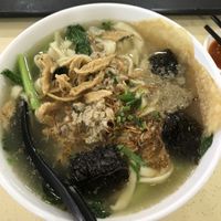 Ban Mian. So good that I finish everything and the soup. at Kang Su 康素 - Sims Dr in Central Singapore