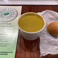 Butternut Squash soup with bread (self serving service) at NewLife Natural Vegetation Cell Food in Nassau
