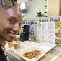 @TierraGoesGreen with my order. at NewLife Natural Vegetation Cell Food in Nassau