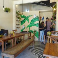 Indoor seating at Go Vegan Bali in Tibubeneng