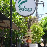 Outside view of sign. at Go Vegan Bali in Tibubeneng