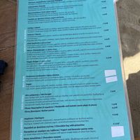 Breakfast and lunch menu  at Tohu in Naxos