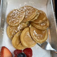 Mini pancakes  #Veganuary at Turf Surf & Earth in Somerville