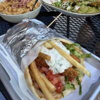 Gyro with plant chicken   at Turf Surf & Earth in Somerville
