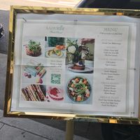 Covid menu at Ladurée in Beverly Hills