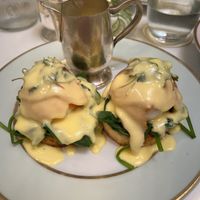 Salmon eggs Benedict   at Ladurée in Beverly Hills