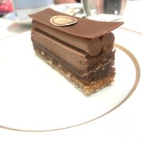 Chocolate layered dessert  at Ladurée in Beverly Hills