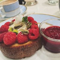 Raspberry French toast at Ladurée in Beverly Hills