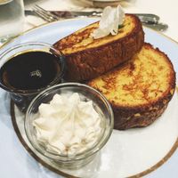 Traditional French toast at Ladurée in Beverly Hills
