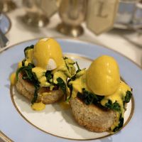 Outstanding eggs benny  at Ladurée in Beverly Hills