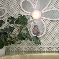 The decor is beautiful  at Ladurée in Beverly Hills