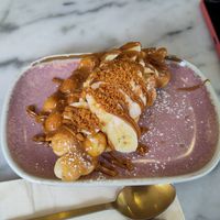 Biscoff banana bubble waffle at Lotties in Bury St Edmunds