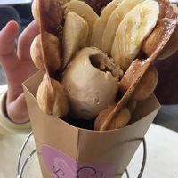 Biscoff bubble waffle  at Lotties in Bury St Edmunds