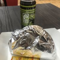 That’s a big taco  at Hungry Hippie Tacos in Grand Marais