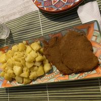 Seitan and potatoes  at Un Gelsomino in Salerno