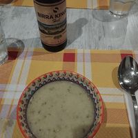 Miso soup as a starter and a very good beer. at Un Gelsomino in Salerno