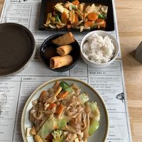 Nutty cashew stir fry (top) and Pad Kee Ewe (below).  at Talay Thai Kitchen in St Ives