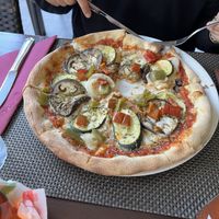 Vegetarian vegetable pizza   at Portobello in Lanzarote