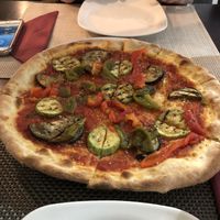 Vegan pizza at Portobello in Lanzarote