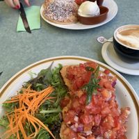 bruschetta with hummus!  at Cafe Komodo in Prospect