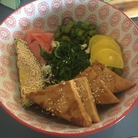 Tofu poke bowl  at Cafe Komodo in Prospect