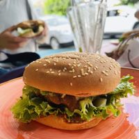 Falafel burger  at Pico Feliz in Samara