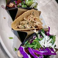 Three different vegan tacos 🌮   at Tocaya Modern Mexican in Toluca Lake