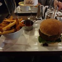 The falafel spinach burger ! at Abbey Tavern in Howth