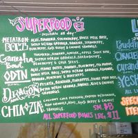 Menu board at The Wake & Take in Arroyo Seco