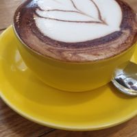 Nice coffee, almond milk at Yellow Espresso in Ballarat