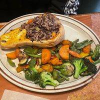 butternut squash, wild rice, and veggies (ask for no butter on veggies!)  at The Sunset Cafe in Cle Elum