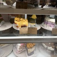 Showcase. Many cakes  at Cafe La Moire in Jeonju