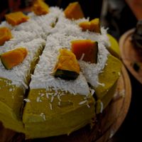 Sweet Pumpkin (단호박) Cake  at Cafe La Moire in Jeonju