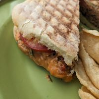 Vegan walnut burger at Brewed Awakenings in Appleton