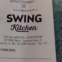 They give you a number to retrieve food at Swing Kitchen - Laupenstraße in Bern