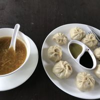 vegan momos  at Woods in Manali