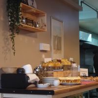 Dessert counter at Izz Cafe in Cork
