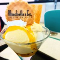 Peach and passion fruit- award winning and we cd taste why! at Minchella & Co - Sea Road in South Shields